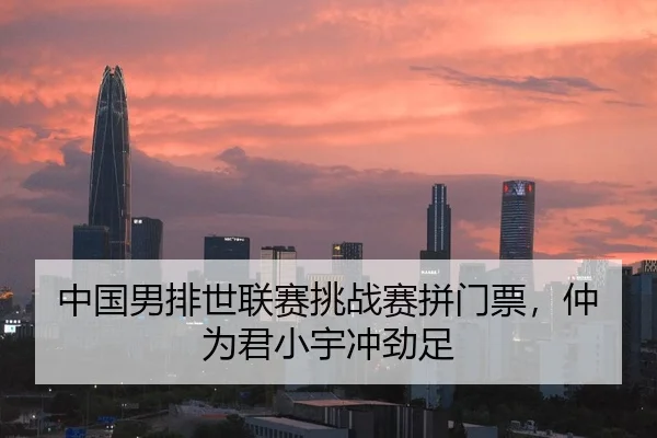 中国男排世联赛挑战赛拼门票，仲为君小宇冲劲足